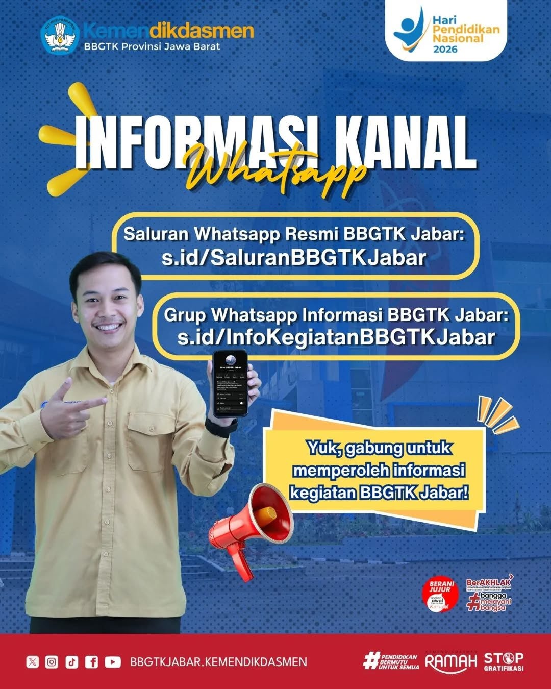 Kanal Whatsapp Resmi BBGTK Jabar