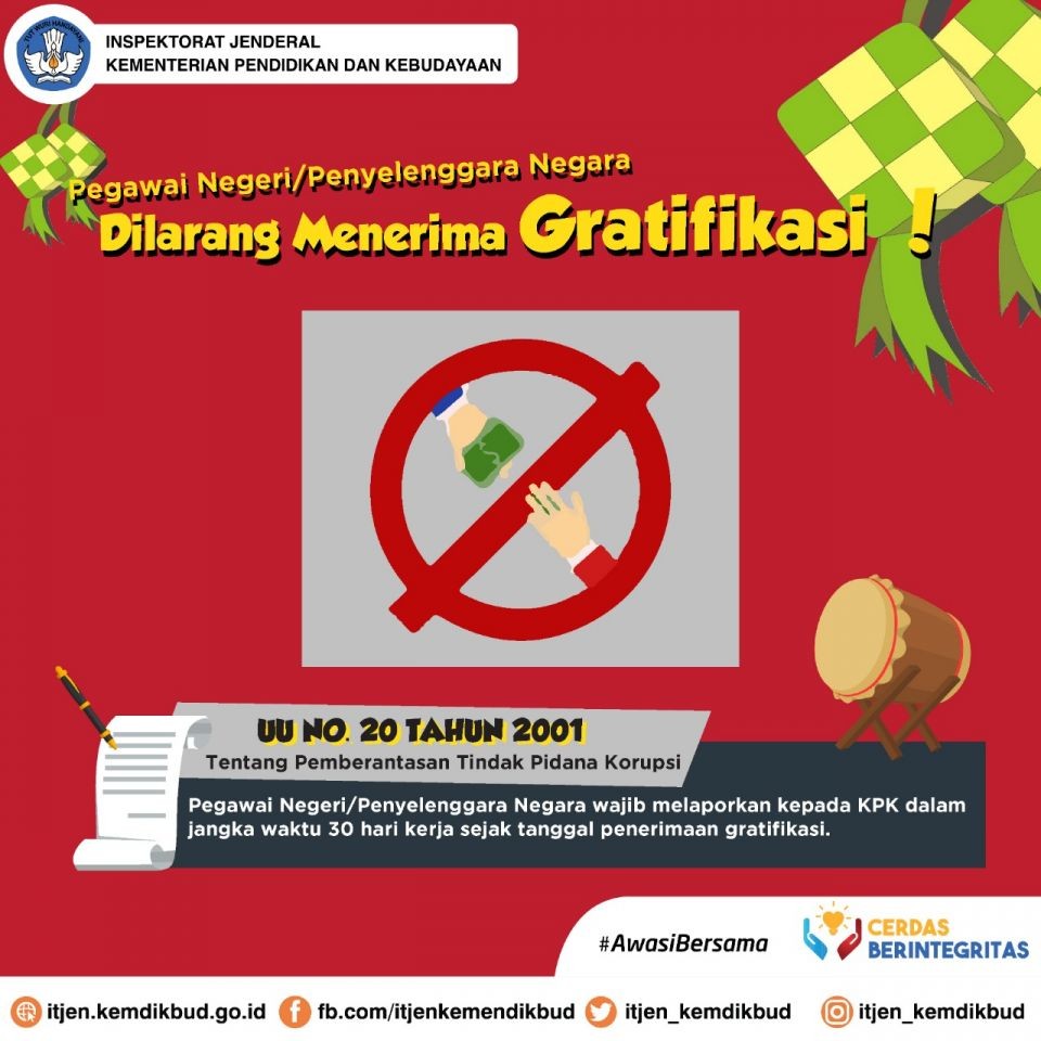 Himbauan Pelarangan pemberian Gratifikasi kepada ASN di Lingkungan PPPPTK TK DAN PLB